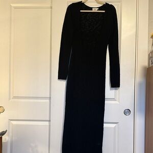 Elegant Black Long Sleeve Dress needs bandeau bra